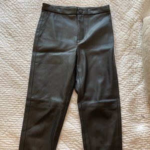 Black leather pants